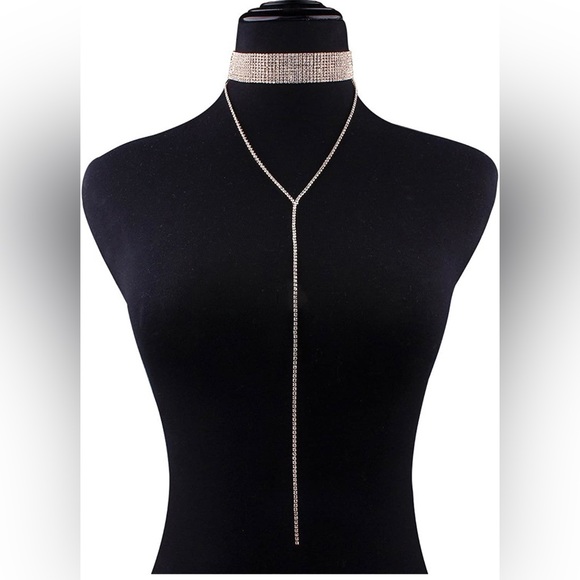 Rhinestone Choker Necklace | Sexy Dainty Jewelry | 💎 - Picture 3 of 9